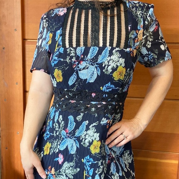 Foxiedox Juniper Floral high neck minidress Anthro - Picture 11 of 12